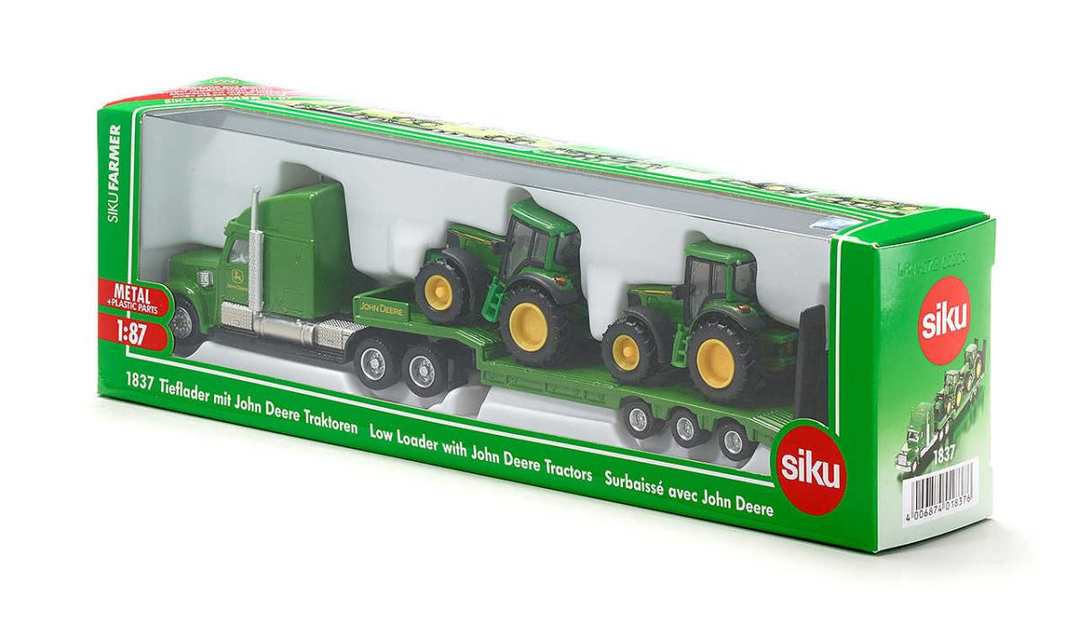 SIKU KAMION SA PRIKOLICOM + 2 TRAKTORA JOHN DEERE 2 SIKU KAMION SA PRIKOLICOM + 2 TRAKTORA JOHN DEERE