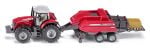 Siku traktor Massey Ferguson + balirka