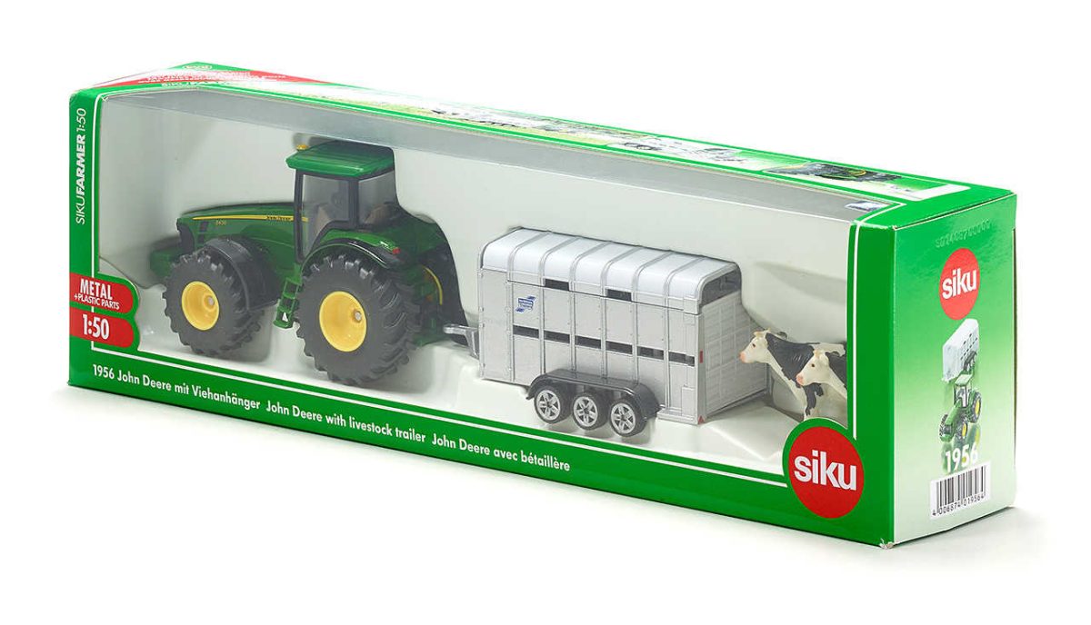 SIKU TRAKTOR JOHN DEERE 8430 SA PRIKOLICOM ZA TRANSPORT STOKE 5 SIKU TRAKTOR JOHN DEERE 8430 SA PRIKOLICOM ZA TRANSPORT STOKE