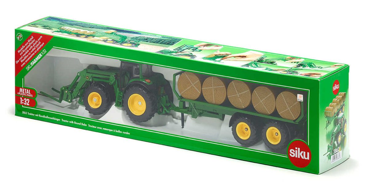 SIKU TRAKTOR JOHN DEERE 6820 SA PRIKOLICOM ZA BALE 2 SIKU TRAKTOR JOHN DEERE 6820 SA PRIKOLICOM ZA BALE