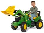 Rolly Toys Farmtrac John Deere 7310R traktor na pedale sa utovarivačem, gume na zrak, kočnice i dvije brzine