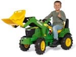Rolly Toys Farmtrac John Deere 7310R traktor na pedale sa utovarivačem, gume na zrak, kočnice i dvije brzine