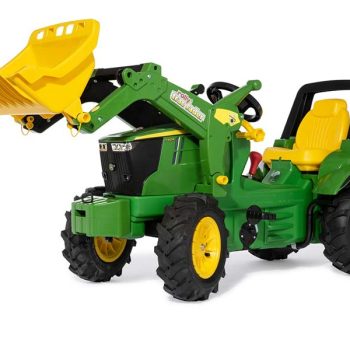 Rolly Toys Farmtrac John Deere 7310R traktor na pedale sa utovarivačem, gume na zrak, kočnice i dvije brzine