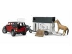 Bruder auto Jeep Wrangler + prikolica za konje
