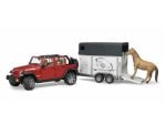 Bruder auto Jeep Wrangler + prikolica za konje