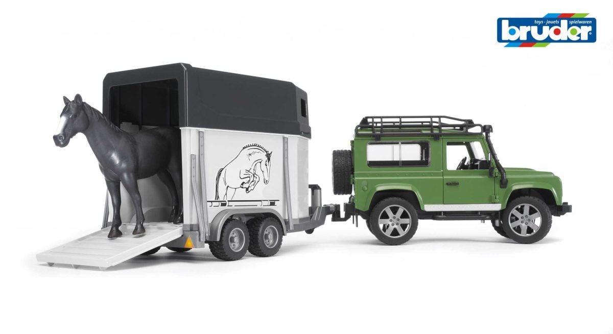 Bruder auto Land Rover + prikolica za konje 2 Bruder auto Land Rover + prikolica za konje