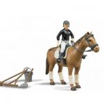 Bruder ženska figurica sa konjem + alat