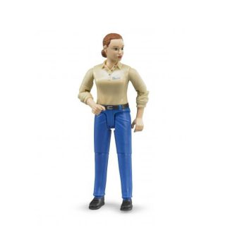 Bruder figurica žena bijela koža - plave hlače