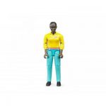 Bruder figurica žena crna koža - tirkizne hlače