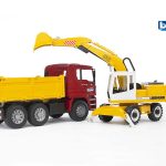 Bruder kamion Man + Liebherr excavator