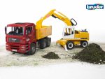 Bruder kamion Man + Liebherr excavator