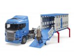 Bruder kamion Scania plavi za prijevoz životinja