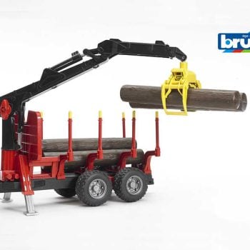 Bruder prikolica za trupce + kran