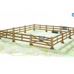 Bruder set ograda smeđa