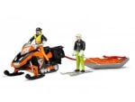 Bruder snowmobile sa vozačem + sanjke za spašavanje + skijaš