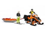 Bruder snowmobile sa vozačem + sanjke za spašavanje + skijaš
