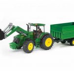 Bruder traktor John Deere 7930 + prednji utovarivač + prikolica