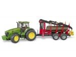 Bruder John Deere 7930 s prikolicom i 4 debla
