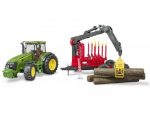 Bruder John Deere 7930 s prikolicom i 4 debla