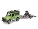 Land Rover Defender sa prikolicom, motorom i figurica
