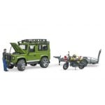 Bruder auto Land Rover Defender i Scrambler Ducati Full Throttle motor