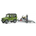 Bruder auto Land Rover Defender i Scrambler Ducati Full Throttle motor