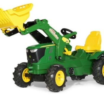 Rolly Toys Farmtrac John Deere 6210R na pedale sa utovarivačem i gumenim kotačima