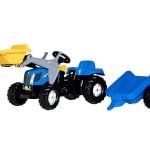 Rolly Toys traktor na pedale New Holland T7040 + prednji utovarivač + prikolica