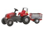 Rolly Toys traktor na pedale RT crveni sa prikolicom