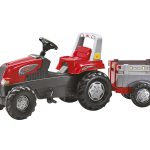 Rolly Toys traktor na pedale RT crveni sa prikolicom