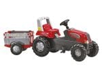 Rolly Toys traktor na pedale RT crveni sa prikolicom