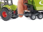 Siku traktor Claas Axion 850 + ruda za kamionske prikolice + prikolica