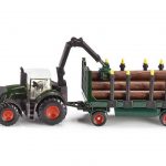 Siku traktor Fendt 939 + kran + prikolica šumska