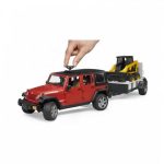 Bruder auto Jeep Wrangler + prikolica + CAT Kompaktlader