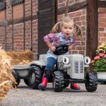 Rolly Toys traktor na pedale Little Grey Fergie sivi s prikolicom