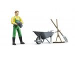 Bruder farmer zeleni kombinezon žuta majica set