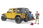 Bruder Jeep Wrangler Rubicon Unlimited s brdskim biciklom i biciklistom