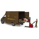 Bruder MB Sprinter UPS s vozačem, malim viličarem, paketima i 2 palete - Slika 3
