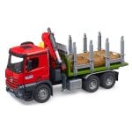 Bruder MB Arocs kamion za drva s kranom za utovar, grabilicom i 3 debla - Slika 5