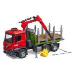 Bruder MB Arocs kamion za drva s kranom za utovar, grabilicom i 3 debla - Slika 4