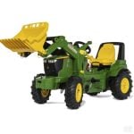 Rolly Toys Farmtrac John Deere 7310R traktor na pedale sa utovarivačem, gume na zrak, kočnice i dvije brzine Nova Verzija 2023