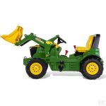 Rolly Toys Farmtrac John Deere 7310R traktor na pedale sa utovarivačem, gume na zrak, kočnice i dvije brzine Nova Verzija 2023 - Slika 3