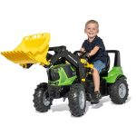 Rolly Toys Farmtrac Premium II Deutz 8280 TTV traktor na pedale sa utovarivačem i gumenim kotačima - Slika 2