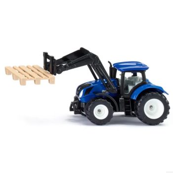 Siku traktor New Holland s vilicom za palete i paletom