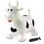 Jamara kravica na napuhavanje za skakanje crno-bijela s pumpicom - Slika 4
