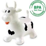 Jamara kravica na napuhavanje za skakanje crno-bijela s pumpicom - Slika 2