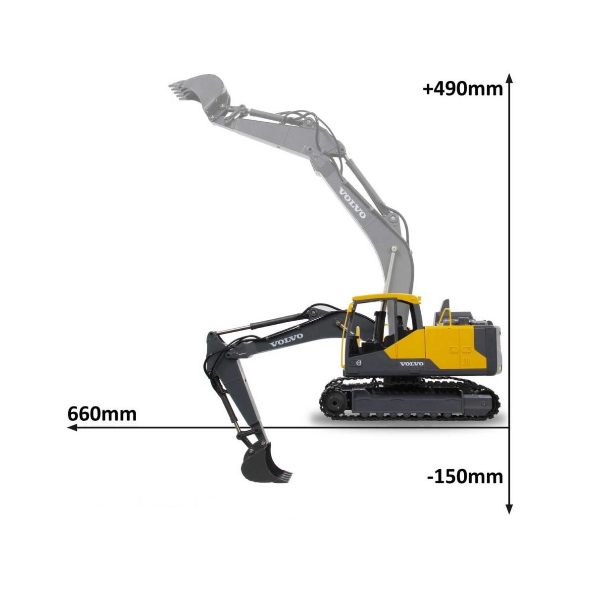 Jamara bager Volvo EC160E metal Set za uništavanje na daljinsko upravljanje 2,4GHz - Slika 2