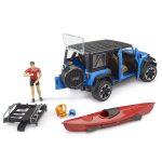 Bruder Jeep Wrangler Rubicon Unlimited s kajakom i figuricom - auto i sva oprema
