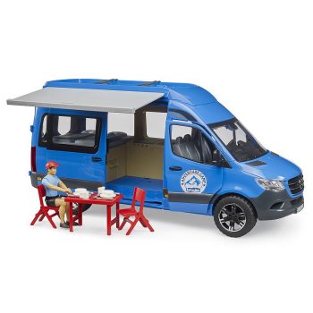 Bruder MB Sprinter kamper plavi s vozačem i setom za kampiranje