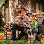 Stihl zaštitna kaciga s vizirom igračka - dječak s kacigom - slika 2